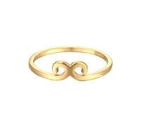 RVHAOODI Anneau de doigt de cercle de cerceau serré chinois, bague de queue empilable brillante, cadeaux d'anniversaire pratiques bon marché M (K Gold 8)