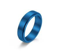 RVHAOODI Anneau en acier inoxydable rotatif mat pour les couples pour proposer le mariage; Anneau en acier en titane pour anneau de couleur arc-en-ciel
