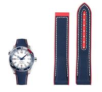 RVHAOODI Bande de montre en caoutchouc nylon de 20 mm 22 mm pour Omega Men Deployant Replain Strap Watch Accessorie Silicone Watch