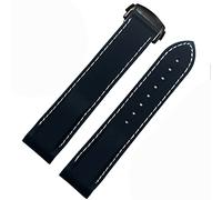 RVHAOODI Bandes de montre en silicone en caoutchouc à extrémité incurvée pour bande de marque de marque de bracelet oméga 300 200 mm 22 mm 22 mm