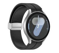 RVHAOODI Bangle d'origine en silicone pour Galaxy Watch 6 Cassic 43 mm 47 mm 5pro 45 mm Watch Fe 4 5 6 7 40 44 mm Bracelet de boucle magnétique Bracelet