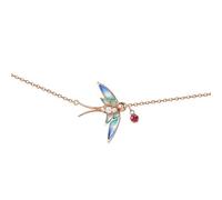 RVHAOODI Bracelet, collier de style chinois S GABLE FEMME Spring Swallow Pendant Émail Collarbone Callon d'oreille de chaîne