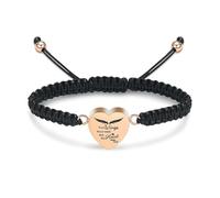 RVHAOODI Bracelet de crémation cardiaque pour cendres Personnaliser la corde réglable Bangle commémoratif Urn Jewelry Keeprsake For Women Men-Rose