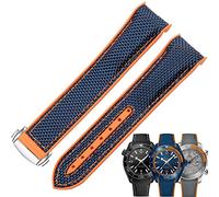 RVHAOODI Bracelet de montre de 20 mm 22 mm pour oméga 300 600 Boucle pliante Silicone Suise en nylon Accessoires de montre