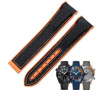 RVHAOODI Bracelet de montre de 20 mm 22 mm pour oméga 300 600 Boucle pliante Silicone Suise en nylon Accessoires de montre