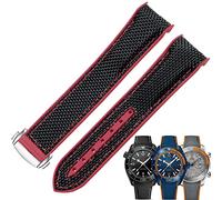 RVHAOODI Bracelet de montre de 20 mm 22 mm pour oméga 300 600 Boucle pliante Silicone Suise en nylon Accessoires de montre