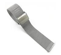 RVHAOODI Bracelet en acier de sangle 20 mm 24 mm en métal solide à double fermoir à double pliage pour hommes