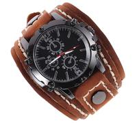 RVHAOODI Bracelet Rétro pour Hommes de Vachette Style Décontracté Large Ajustable et Parfait pour Toutes Ocns
