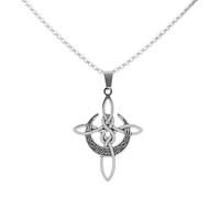 RVHAOODI Collier de croix celtique de l'amulette chanceuse pour hommes, Symbole Trinity Symbole Celtic Cross Pendant - Collier de croix celtique pour hommes, Collier Irish Cross Femme Birthday