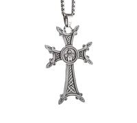 RVHAOODI Collier de croix celtique vintage pour hommes, ancien talisman celtique croix pendentif - collier de croix celtique pour hommes, collier cross irlandais fêtes d'anniversaire