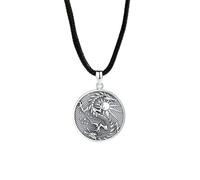 RVHAOODI Collier de dragon de lune en argent sterling pour les femmes de bijoux pendentif homme