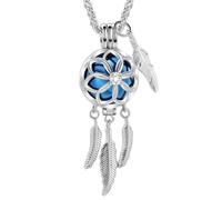 RVHAOODI Collier d'urne de bijoux de crémation pour cendres pour femmes Pendentif gardien de gueule avec la mémoire de la balle Urne Jewelry-B