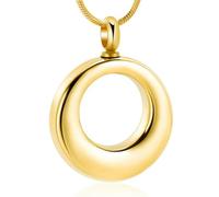 RVHAOODI Collier urne de bijoux de crémation pour cendres en acier inoxydable Circle de vie Eternity Memorial KeepSake Urn Pendant pour les cendres-