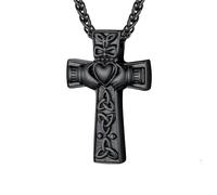 RVHAOODI Création funéraire Collier de croix celtique pour hommes femmes, souvenir commémoratif celtique croix - collier de croix celtique pour hommes, collier cross irlandais anniversaire
