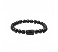 RVHAOODI Femmes, perles s Natural Matte Black Agate Beads Scorpio Pendant Elastic Reiki Crystal Jewelry pour femmes hommes