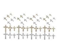 RVHAOODI Lot De 2 Breloques Pour En Acrylique Breloques 3d En Fme De Croix Strass Bijoux Tendance Pour Femmes Et Hommes 60 Pièces X 2