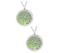 RVHAOODI Lot De 2 Colliers Et Pendentifs En Fme Darbre De Vie Pour Femme Rechargeables Faits À La Main Tendance Uniques Pour Maman Épouse Petite Amie
