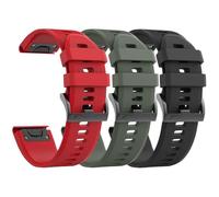 RVHAOODI Lot de 3 bracelets de montre Fenix 5/Fenix 6/Fenix 7 22 mm en silicone souple compatibles avec les bracelets de montre S62/Fenix 5 PLUS