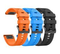 RVHAOODI Lot de 3 bracelets de montre Fenix 5/Fenix 6/Fenix 7 22 mm en silicone souple compatibles avec les bracelets de montre S62/Fenix 5 PLUS
