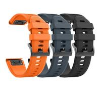 RVHAOODI Lot de 3 bracelets de montre Fenix 5/Fenix 6/Fenix 7 22 mm en silicone souple compatibles avec les bracelets de montre S62/Fenix 5 PLUS