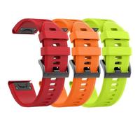 RVHAOODI Lot de 3 bracelets de montre Fenix 5/Fenix 6/Fenix 7 22 mm en silicone souple compatibles avec les bracelets de montre S62/Fenix 5 PLUS