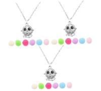 RVHAOODI Lot De 3 Colliers Élégants Avec Pendentif Diffuseur En Fme De Hibou Bijoux Tendance Pour Femmes Et Hommes