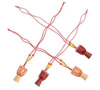 RVHAOODI Lot De 4 Colliers De Tambours Africains Pendentifs Miniatures Bijoux De Tambours À Main Longs Colliers Pour Femmes Bijoux Tendance Bijoux Simples Musique Couleur Aléatoire