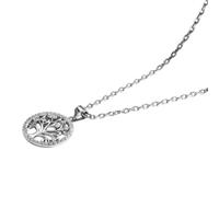 RVHAOODI Nouveau collier de bricolage sterling authentique dames nature chanceux arbre pendentif lien charme décoration bijoux commémoratif avec vos accessoires