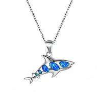 RVHAOODI Pendant Blue White Fire Opal pour les femmes Collier de poisson Collier de mariage féminin Gift en Chine