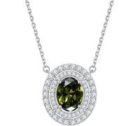 RVHAOODI Pendentif sterling ovale en zircone cubique pendentif douze constellations bijoux en pierre de naissance pour les filles
