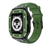 RVHAOODI Pour Band Case 45MM 44MM 42MM Pour Iwatch 7 6 5 4 SE Series Mod Modification Mod Kit Cadre Métal Bracelet Silicone