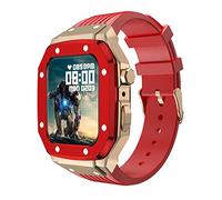 RVHAOODI Pour Band Case Series 8 45 mm 44 mm 42 mm Modification Mod Kit Cadre Métal Bracelet Silicone
