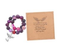 RVHAOODI Pour la perte de papa: Bracelet perlé Set Memorial Bereavement Stone Bracelet Carte