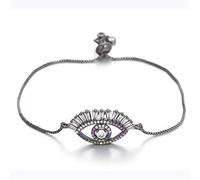 RVHAOODI Princesse Shiny Long Coes Bracelet Evil Eye pour femmes Braceux Hip Hop Hip Hop Bracelet pour femmes