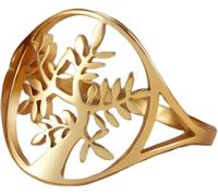 RVHAOODI Produits Anneaux en acier inoxydable Ring Hagre de Life pour femmes Cadeaux de mariage à fiançailles personnalisées-T32 Cadeaux