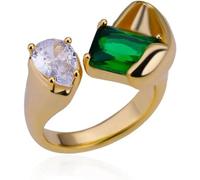 RVHAOODI Produits anneaux Ring Jewellery Femmes hommes Green Water Drop Rings for Women Opening Ring Couple de mariage Cadeaux de fiançailles de mariage