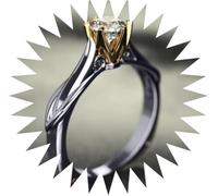 RVHAOODI Produits Anneaux Ring Jewelry Women Men Promise Mariage Classic Six Claw Square Ring Wedding Engagement Cadeaux