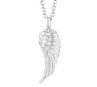 RVHAOODI Punk Hiphop Angel Wing Collier pour femmes hommes, colliers d'aile plaqués - Collier d'anges nordiques celtiques, colliers d'ange pour hommes Saint-Valentin S