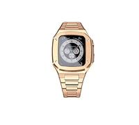 RVHAOODI Sangle de boîtier en acier inoxydable pour bande 45 mm 44 mm Série 8 7 6 SE 5 4 IWATCH BANDE 45 mm Accessoires de couverture de protection