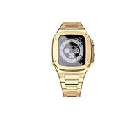 RVHAOODI Sangle de boîtier en acier inoxydable pour bande 45 mm 44 mm Série 8 7 6 SE 5 4 IWATCH BANDE 45 mm Accessoires de couverture de protection