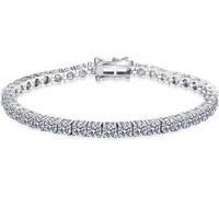 RVHAOODI Tennis Moisanite 5 mm pour 6/6,5/7 pouces D Couleur 925 Sterling Silver Diamond Wo's Tennis