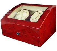 RVHAOODI Wooden Automatic Watch Winder 4+6 Storage Boxes for 10 Watches - Red + Beige Beautiful Scenery