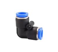 RVIFY Connecteur coudé pneumatique enfichable série PV, 90 ° 4/6/8/10/12mm, raccord Rapide adapté pour compresseur d'air et d'eau, Tube en Plastique, 10/50 pièces(PV-8,10 PCS)