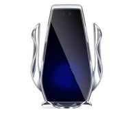 RVIFY Montages intérieurs Support de téléphone Portable, Chargeur sans Fil, Support de Navigation pour Voiture, Support GPS 360 Attache Voiture Pare-Brise(Silver)