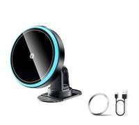 RVIFY Montages intérieurs Support magnétique de téléphone pour Voiture, Chargeur sans Fil 15 W pour iPhone 15, 14, 13 Pro Max Attache Voiture Pare-Brise(Sticky Style)