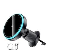 RVIFY Montages intérieurs Support magnétique de téléphone pour Voiture, Chargeur sans Fil 15 W pour iPhone 15, 14, 13 Pro Max Attache Voiture Pare-Brise(Air Outlet Model)