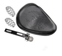 RVIFY Selles de Moto Selle Solo à Ressort Black Skull de 3 Pouces pour Harley Sportster 883 et 1200 Housses siège