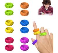 RVKAL-12 Pcs Fidegt Toys Anneaux Sensoriels Jouet De Décompression Jouet Anti Stress Pour Enfants Garçons Et Filles Soulage Le Stress Et L'Anxiété L'Autisme Et Le Tdah