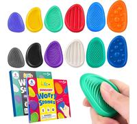 RVKAL-12 Pièces Fidget Toys Pierres Sensorielles,Jouets Apaisants En Pierre Sensorielle,Toys De Pierres Sensorielles,Pierre Sensorielle Fidget Toy,Pour Soulager Le Stress,Tdah Et Autisme