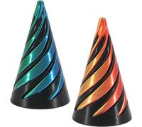 RVKAL-2 Pièces Impossible Cone Pyramid Passthrough Sculpture,Jouet Fidget A Cône En Spirale Imprimé En 3D,Mini Sculpture De Passage De Pyramide Impossible,Small Fidget Toys Anti Stress